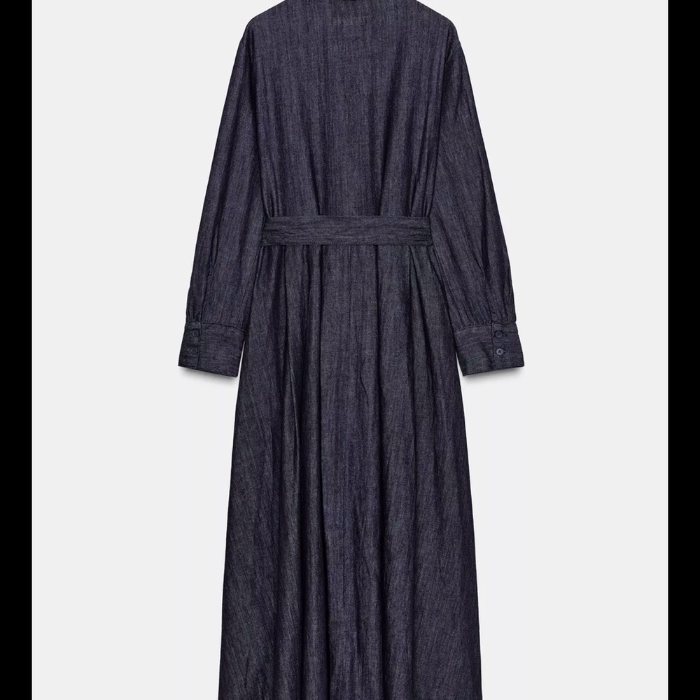 NWT Zara Woman Long Sleeve DenimDress - Picture 6 of 7
